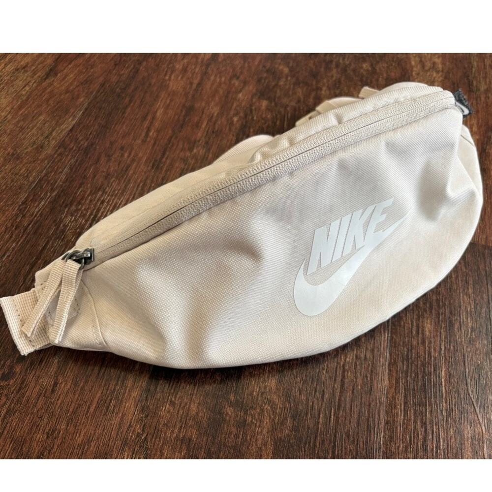 Nike Classic Logo Neutral Cream Crossbody Sling Hip Pack Bag RN 56323